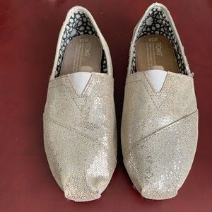 TOMS Gold Shoes 7.5